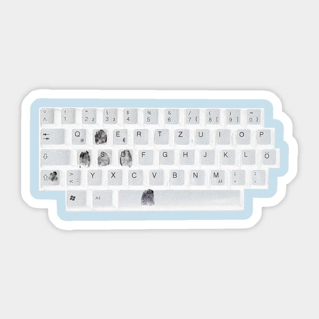 CSI of a Gamer's Keyboard Sticker by i2studio